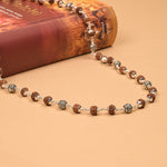 Rudraksha With Radhe Silver Beads Mala
