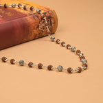 Rudraksha With Jay Shree Ram Silver Beads Mala