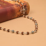 Rudraksha With Om Silver Beads Mala