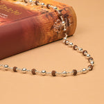 Rudraksha With CNC Silver Beads Mala