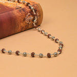 Rudraksha With Om Silver Beads Mala
