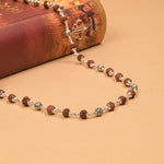 Rudraksha With Om Silver Beads Mala