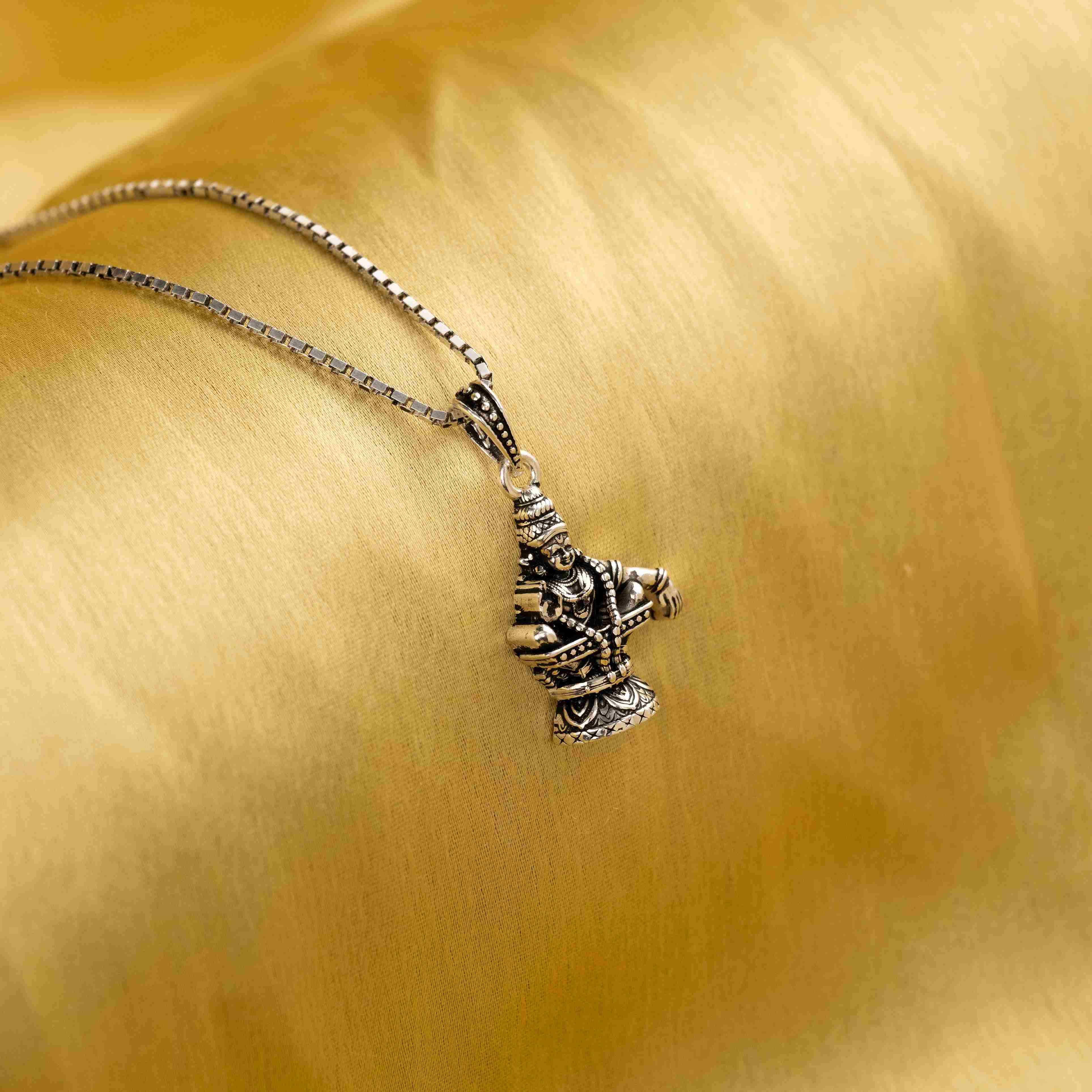 Lord Ayyappan Silver Pendant - Second Image