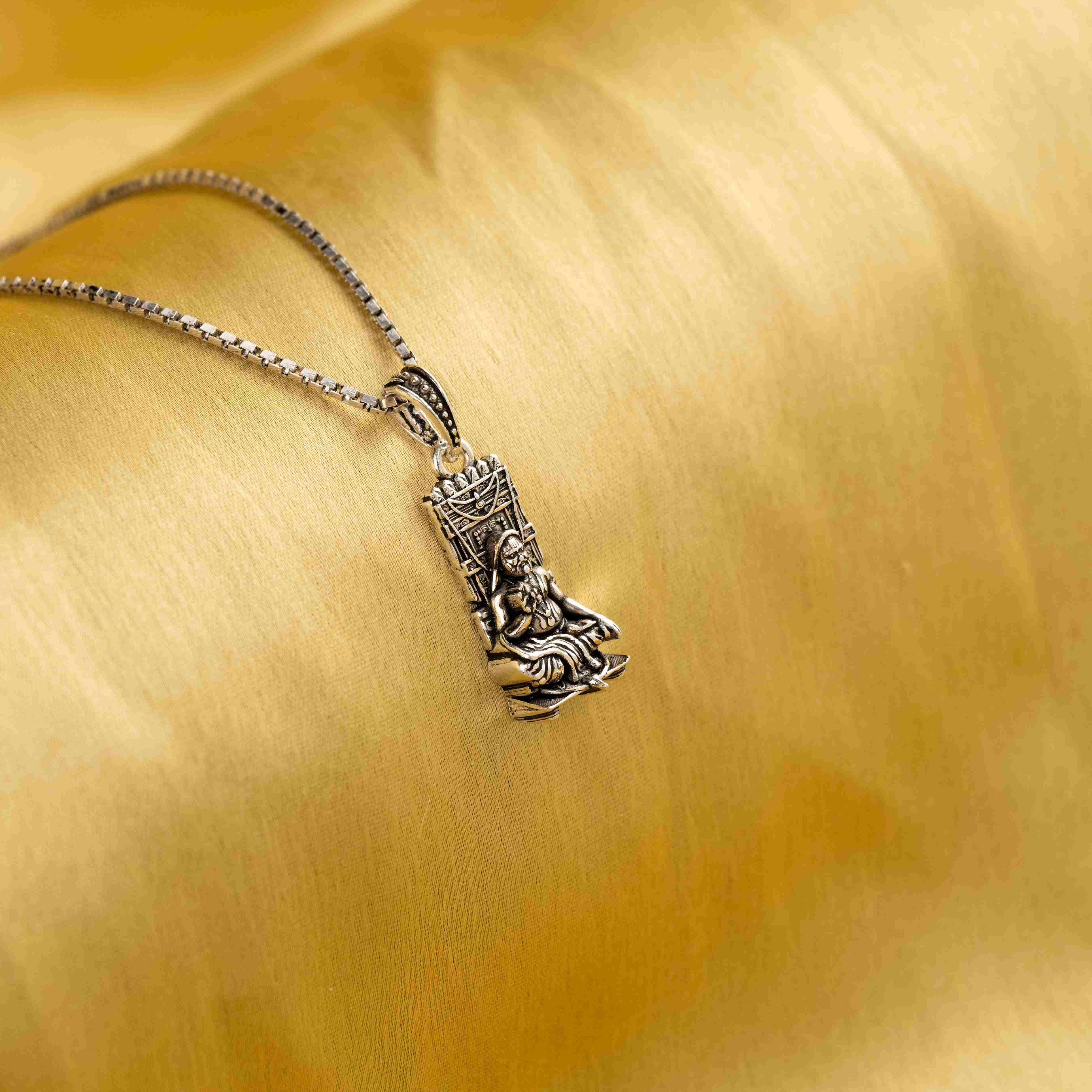 Raghavendra Tirtha Silver Pendant