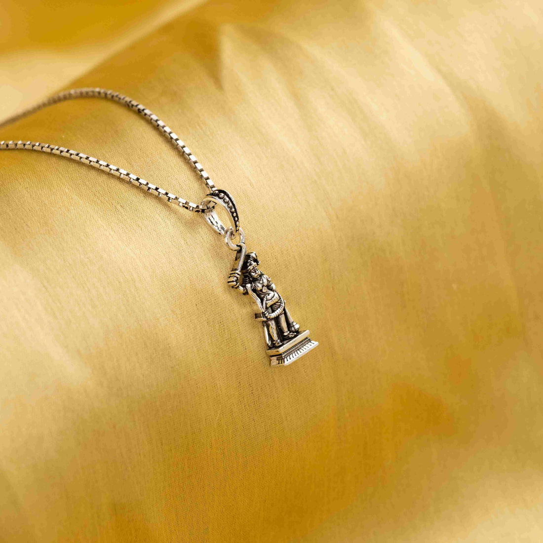 Deity Karuppasamy Silver Pendant