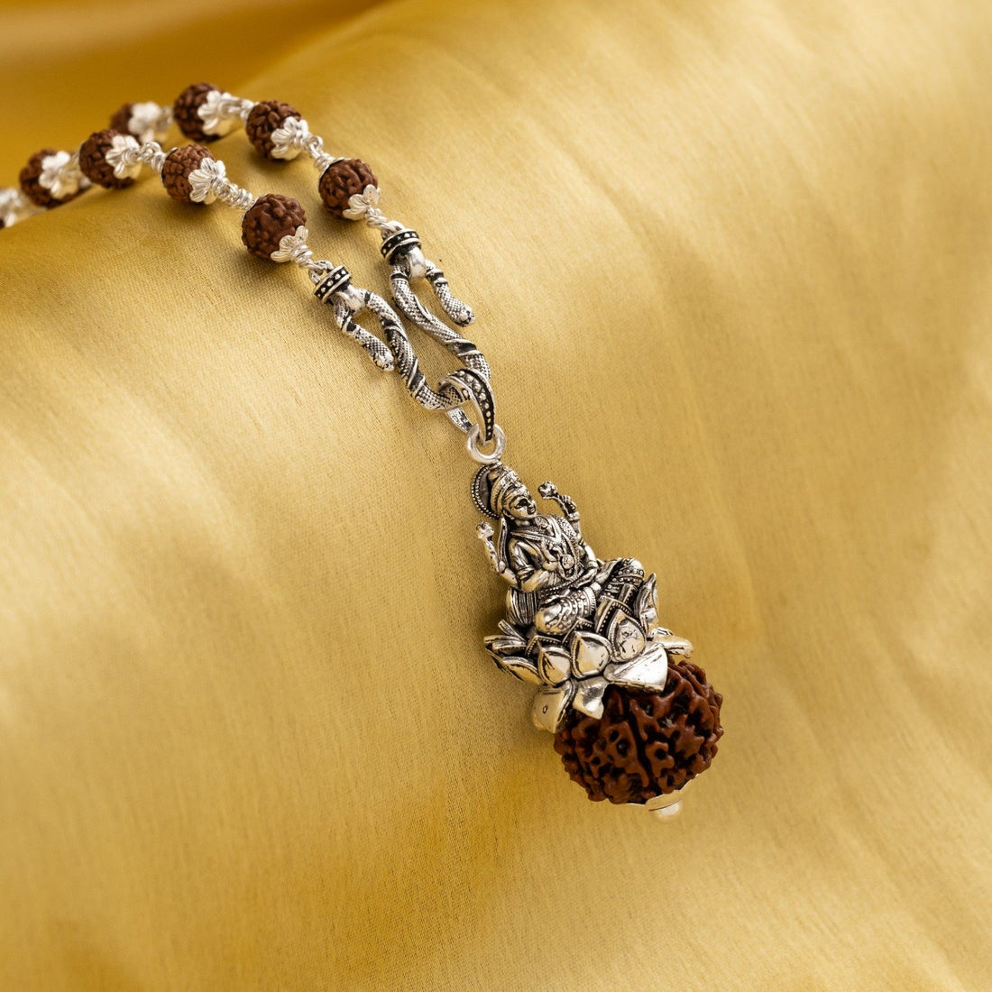 Lakshmiji Pendant with Rudraksha Mala