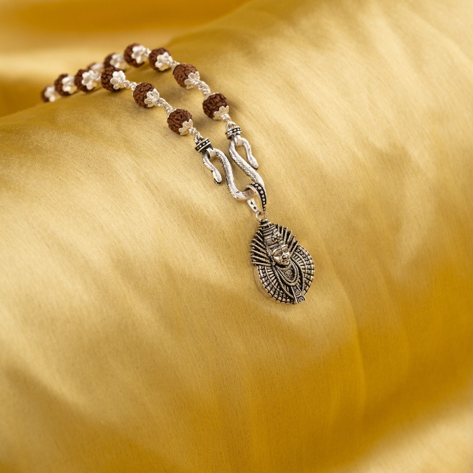 Goddess Mahur Renuka Pendant With Rudraksha Mala