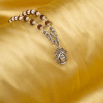 Mogal Maa Silver Pendant With Rudraksha Mala