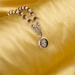 Lord Shree Ram Silver Pendant With Rudraksha Mala