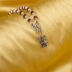 Mahakali Mata Silver Pendant With Rudraksha Mala