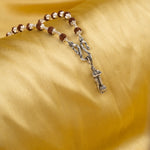 Hunuman Silver Pendant With Rudraksha Mala 