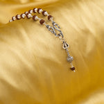 Silver Trishul Pendant With Rudraksha Mala 