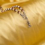 Trishul With Damaru Silver Pendant With Rudraksha Mala 
