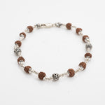 Om Namah Shivay Silver Rudraksha Bracelet