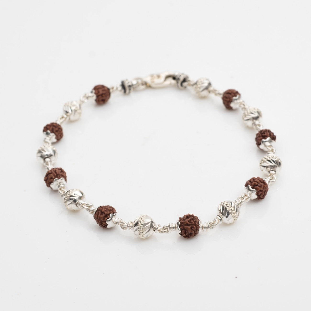 Silver Sterling Designer Rudraksha Bracelet