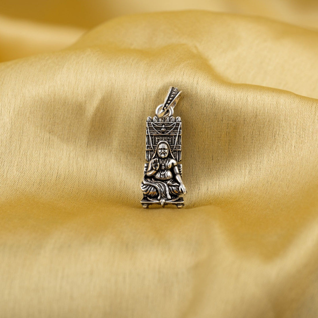 Raghavendra Tirtha Silver Pendant