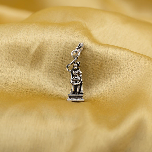 Deity Karuppasamy Silver Pendant