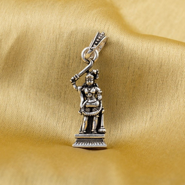 Deity Karuppasamy Silver Pendant