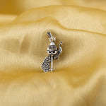 Lord Murugan Peacock Silver Pendant