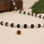 Karungali Beads Silver Mala