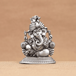 Lord Gajanana Silver Idol