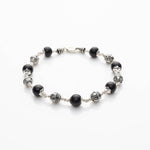 Karungali With Shivling Silver Beads Bracelet