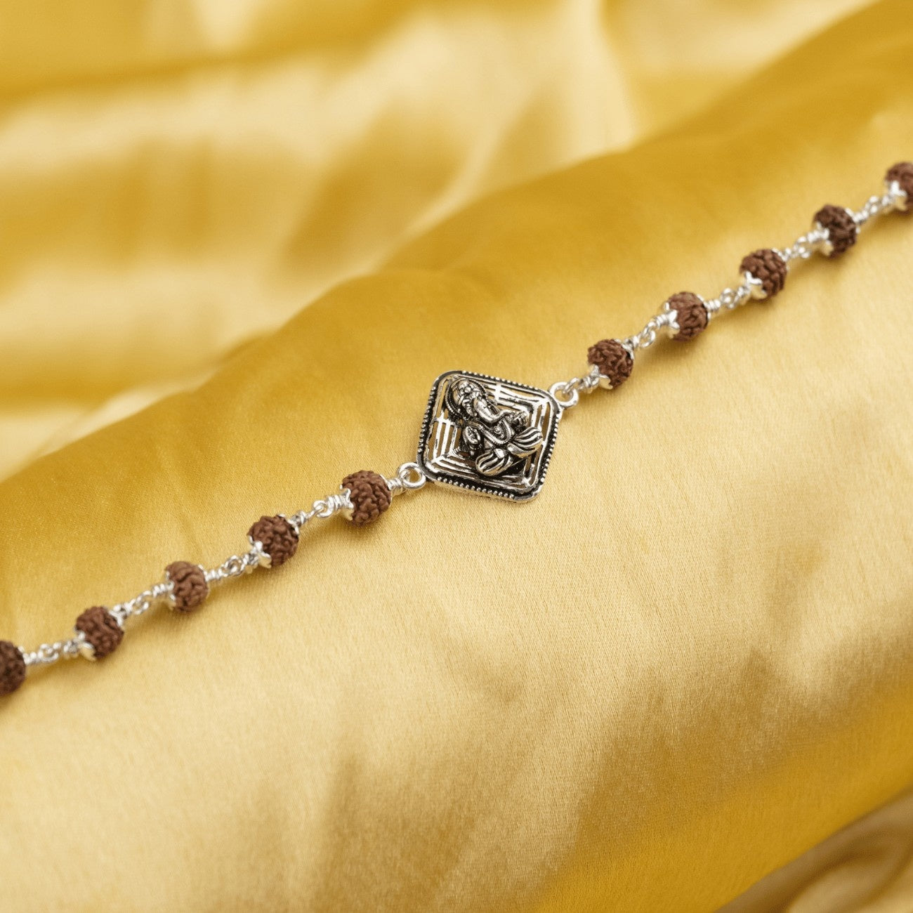 Rudraksha With Ganpati Broach Bracelet