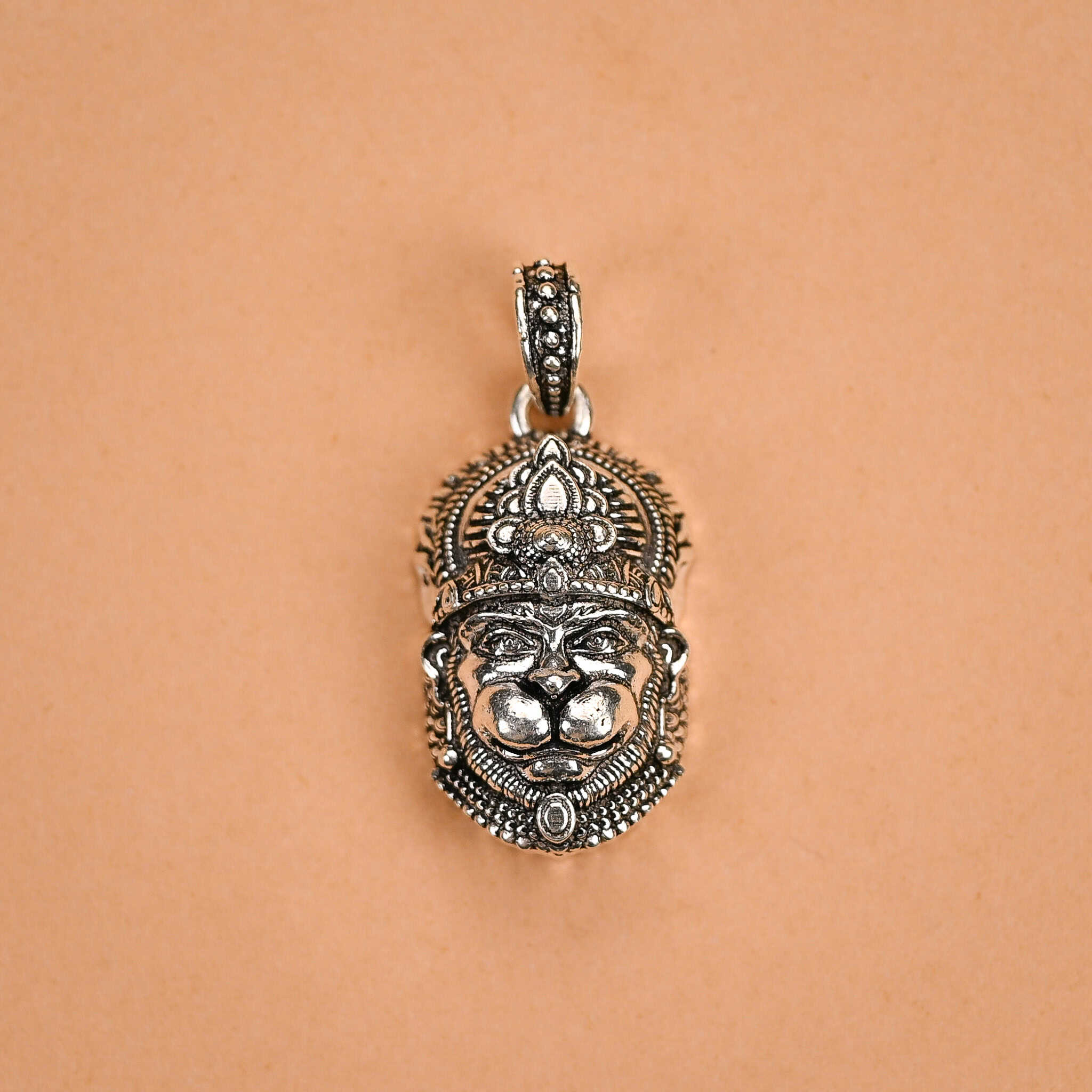 Lord Hanuman Silver Pendant