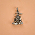 Divine Lord Hanuman Ji Dhyan Silver Pendant