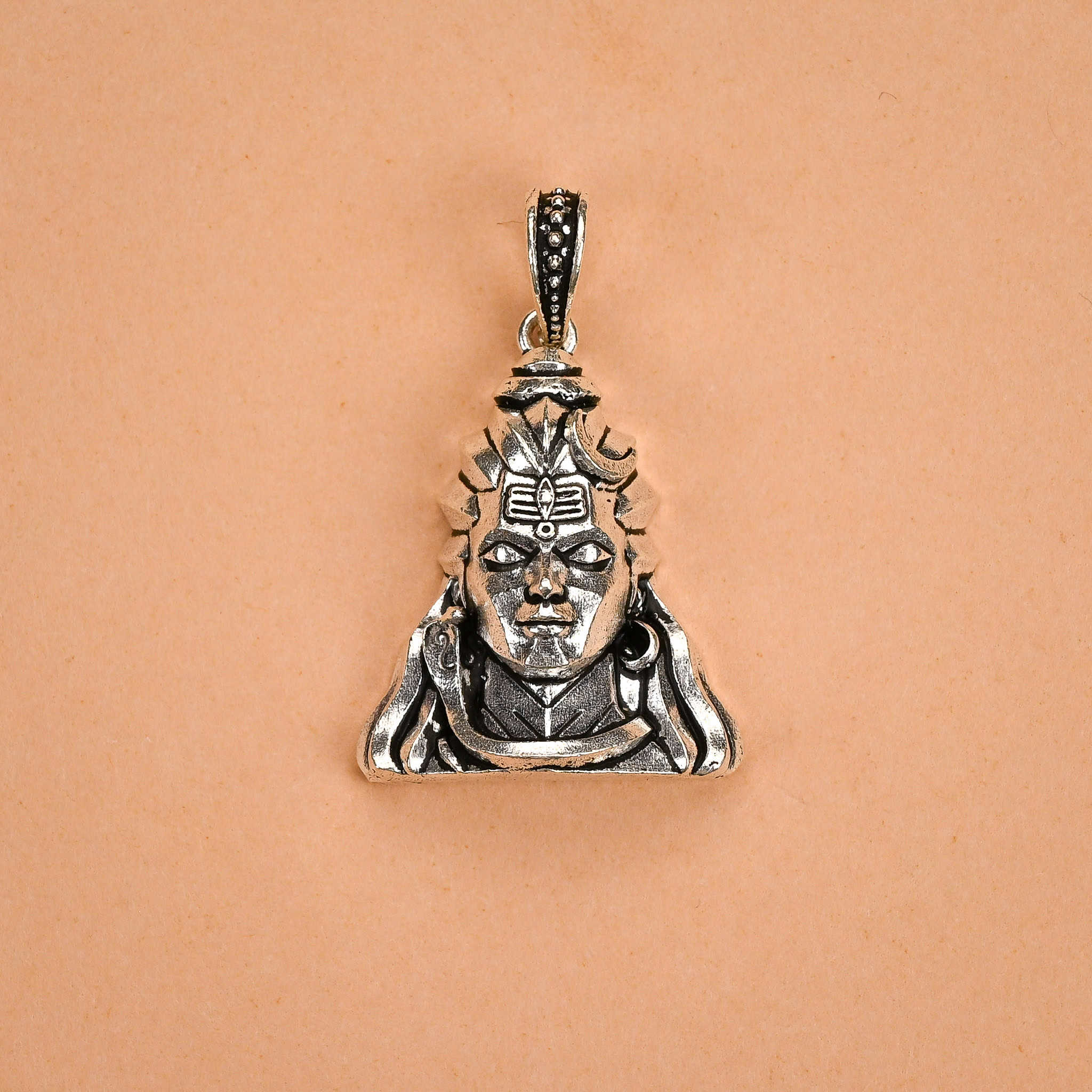 Lord Adiyogi Shiv Shankar Silver Pendant