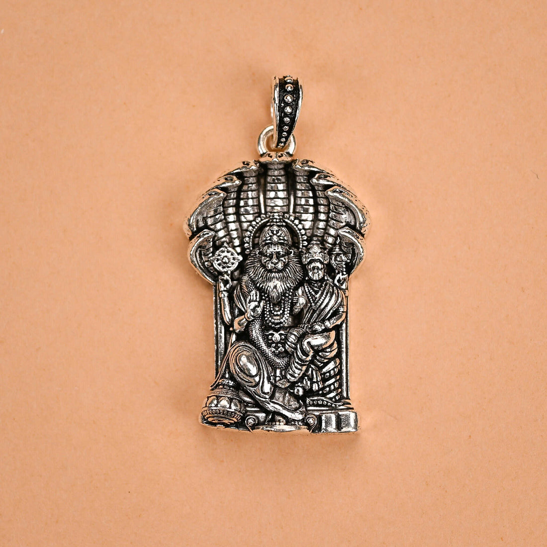 Laxmi Narasimha Silver Pendant