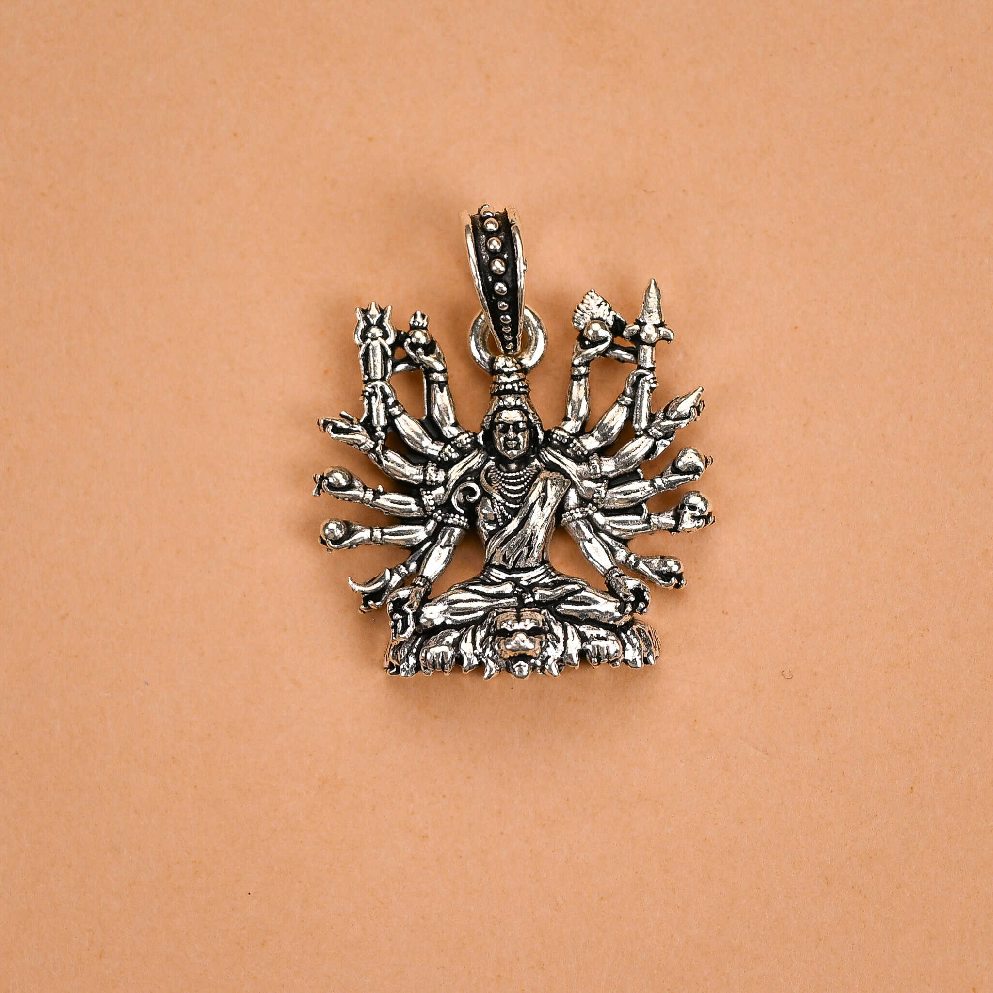 Lord Shiva Mudra Silver Pendant