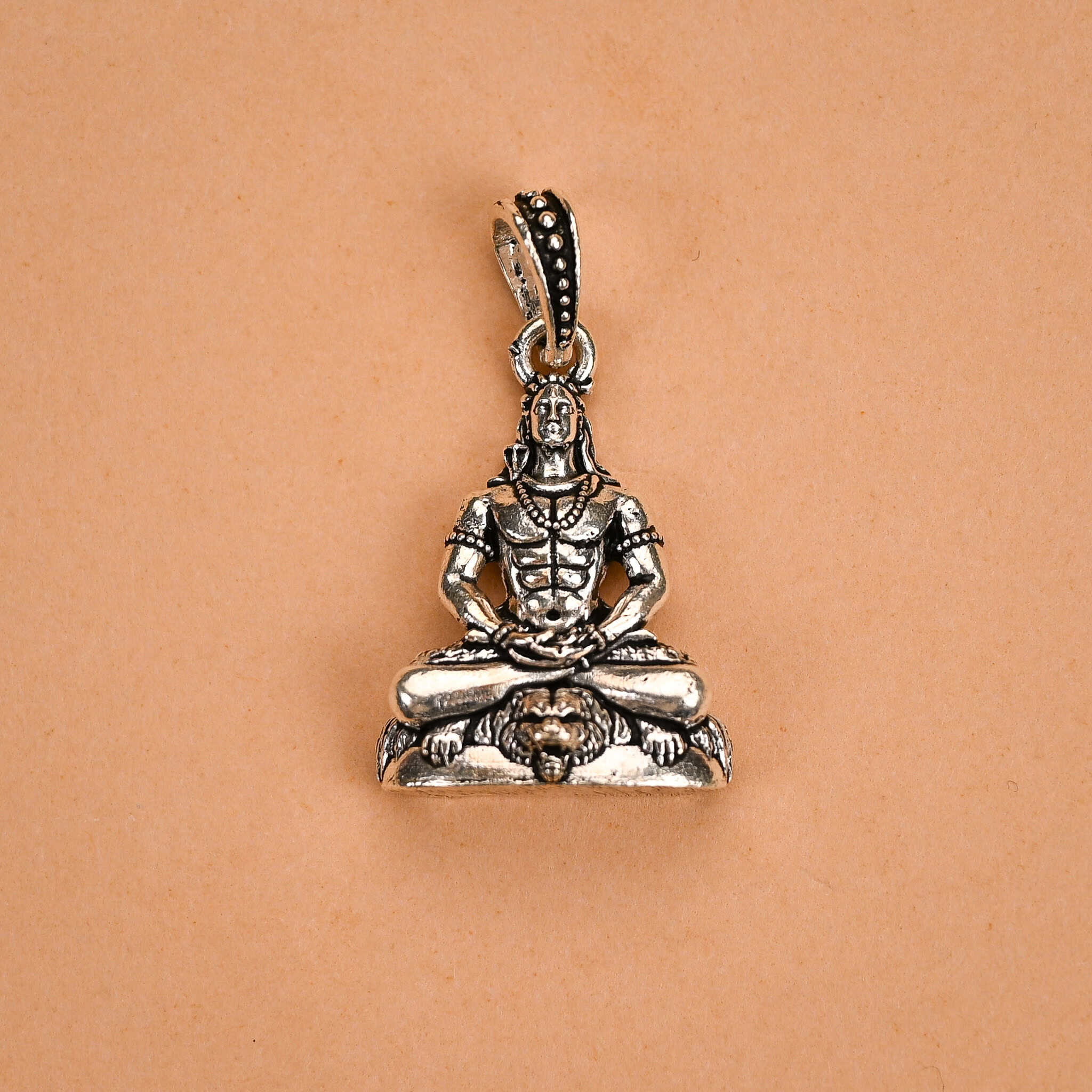 Lord Divine Adiyogi Mahadev Silver Pendant