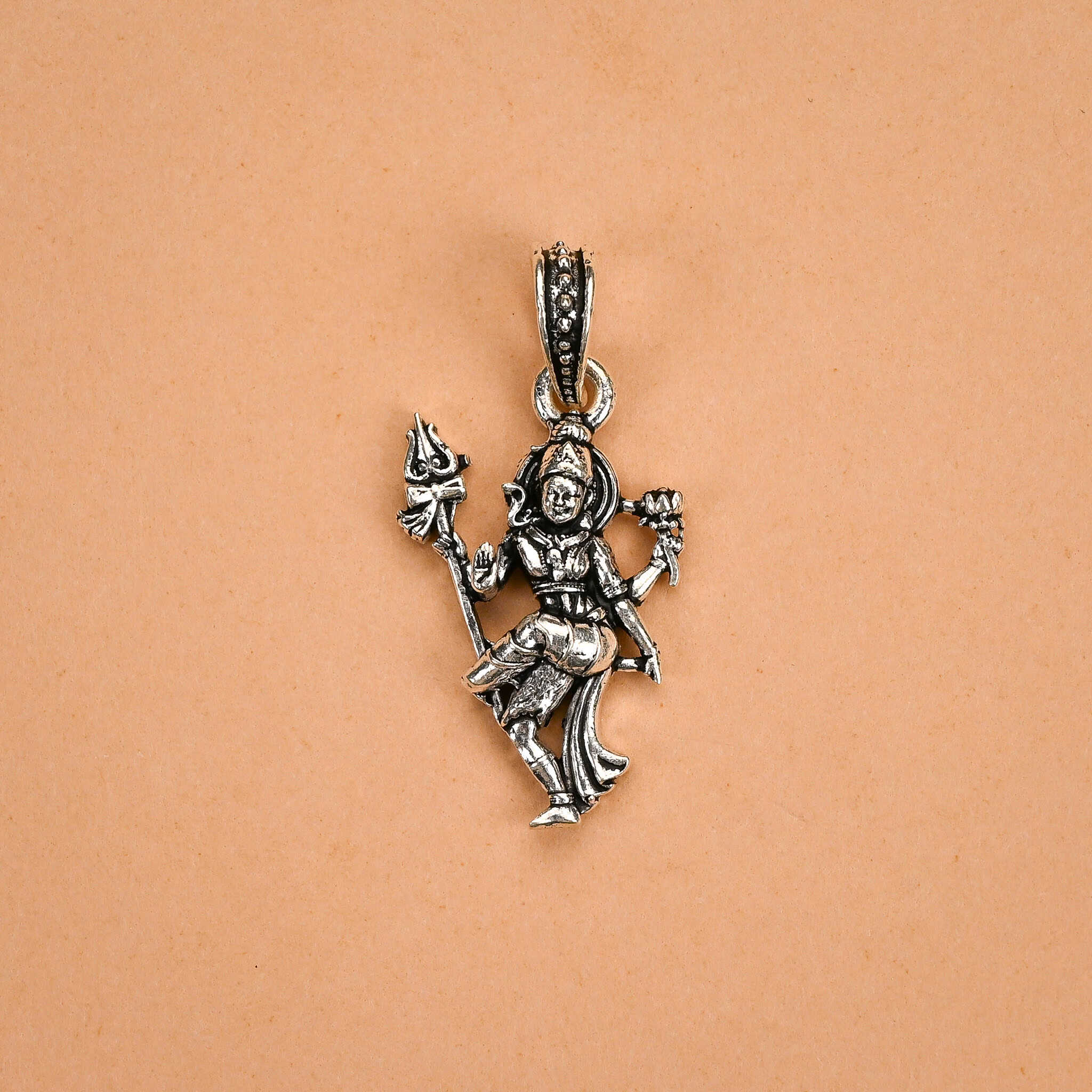 Lord Nataraja silver pendant 