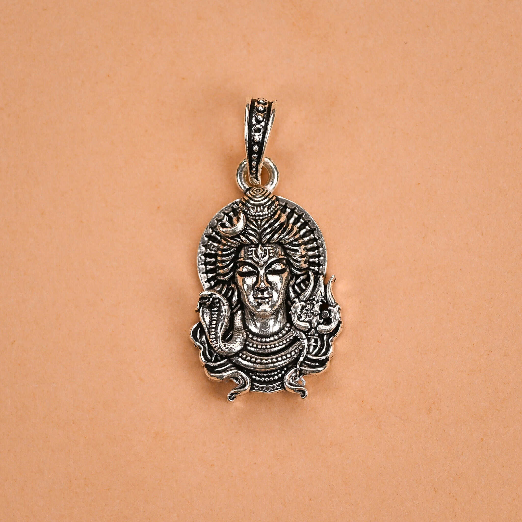Adiyogi Mahadev Silver Pendant - Second Image