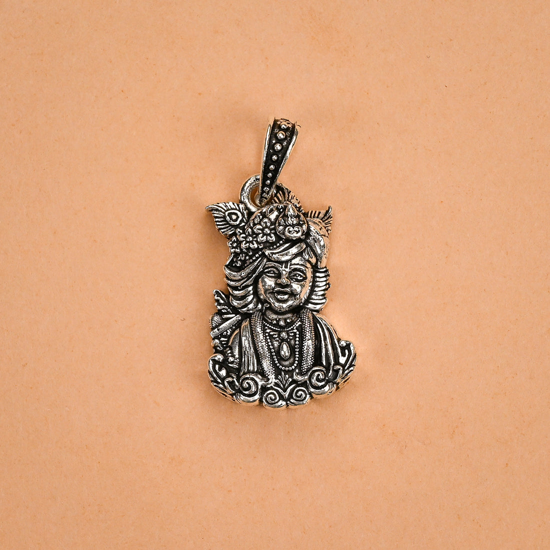 Krishna Silver Pendant