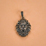 Lion Face Silver Pendant