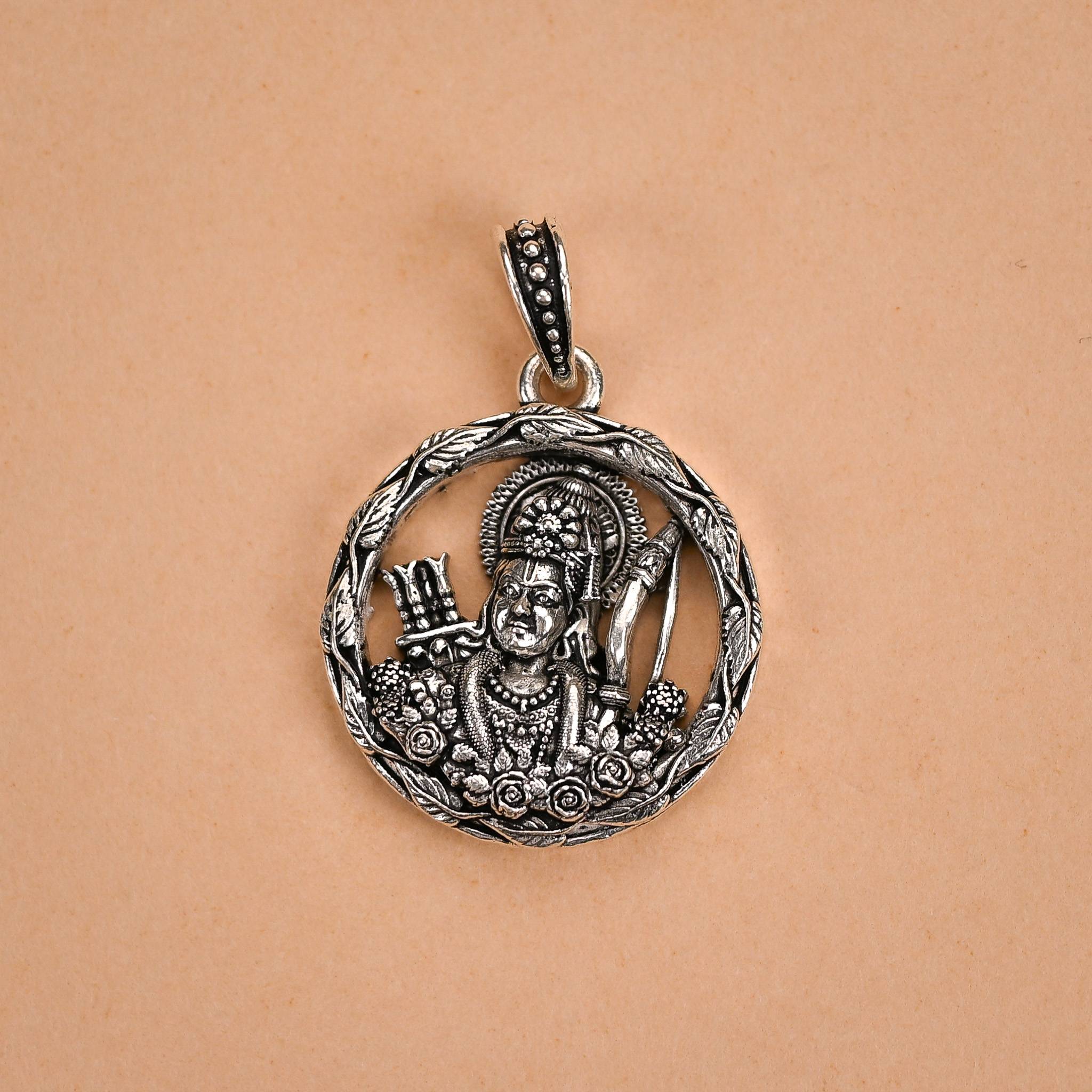 Lord Shree Ram Silver Pendant