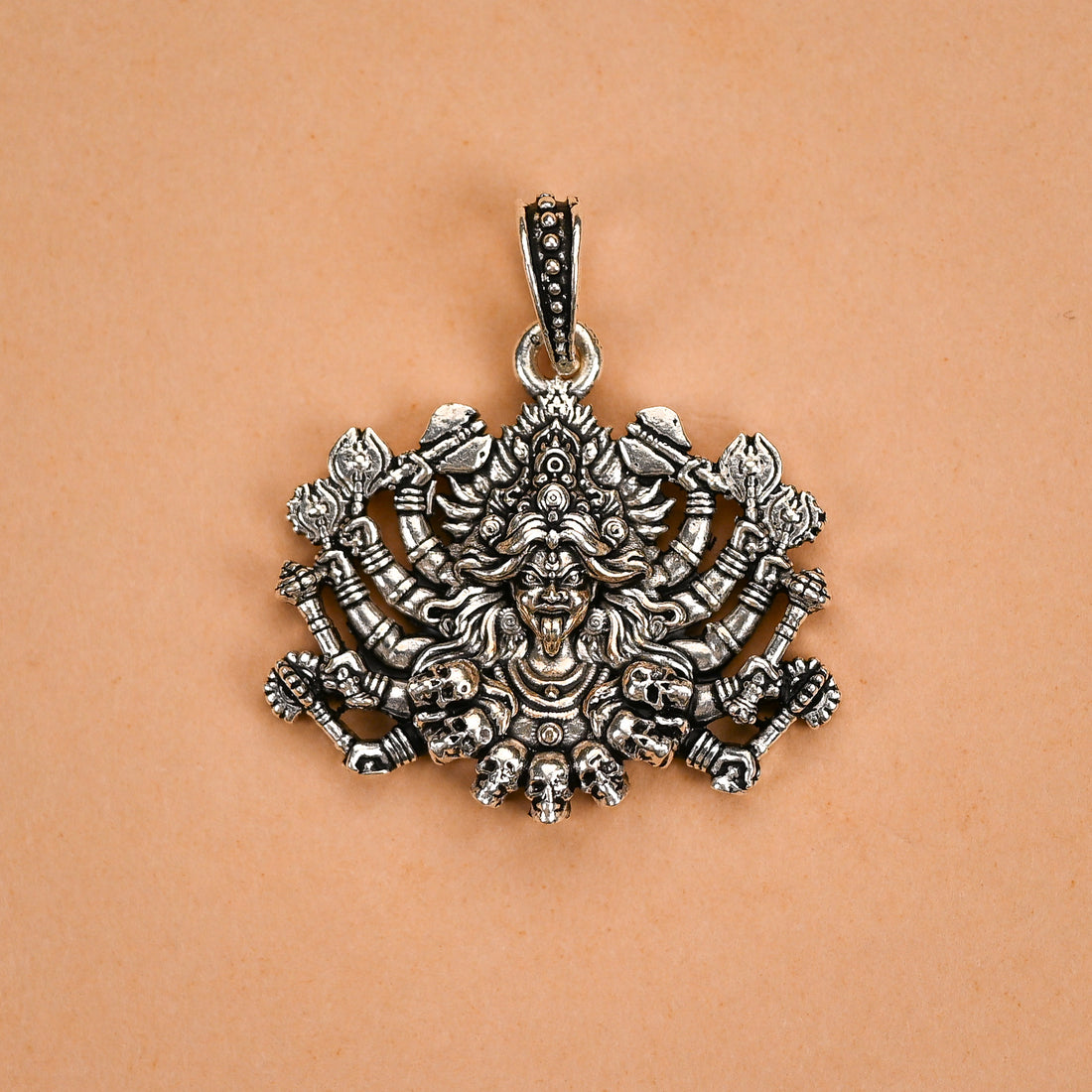 Devi Kali Silver Pendant