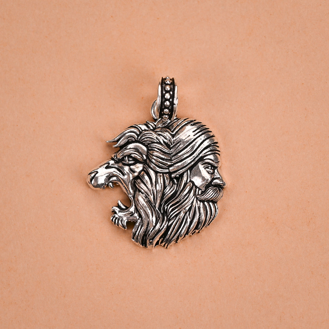 Silver Maratha King Shivaji Pendant