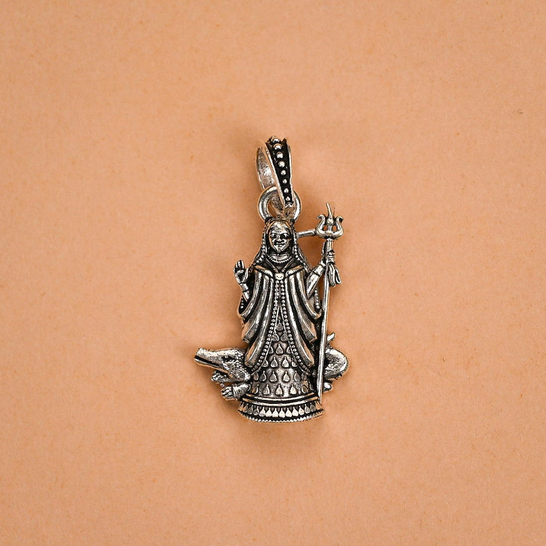 Khodiyar Mata Silver Pendant