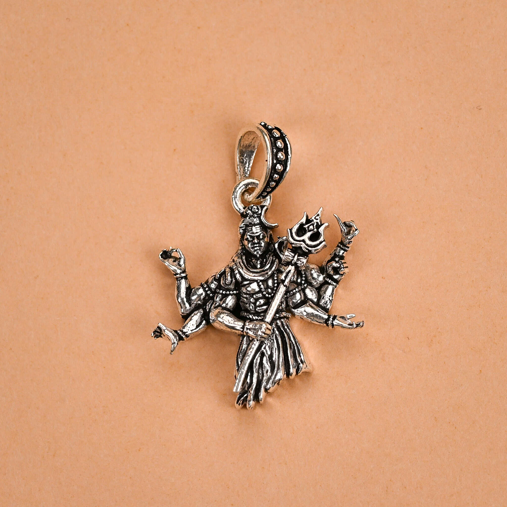 Rudra Mahadev Divine Silver Pendant