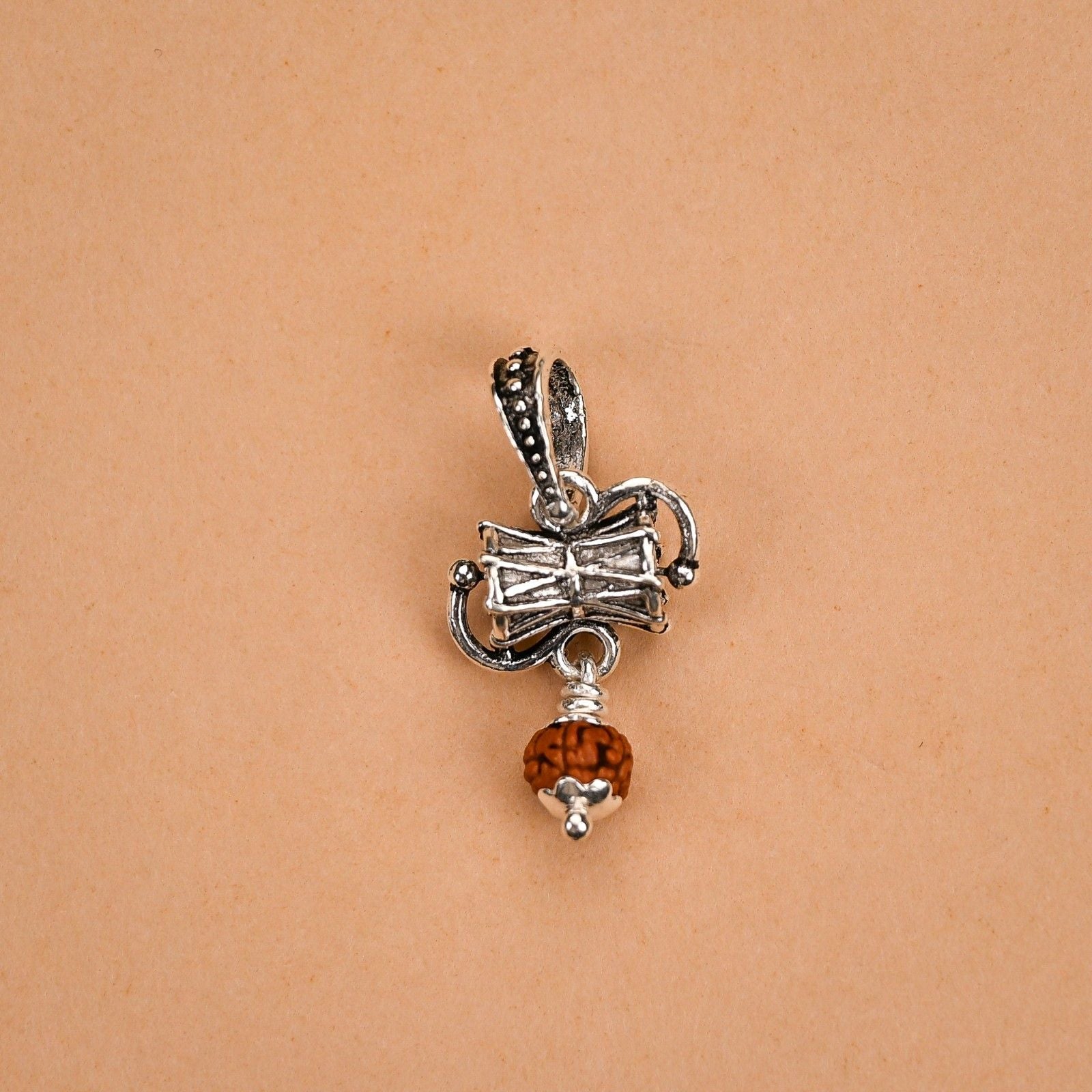 Damaru Silver Pendant