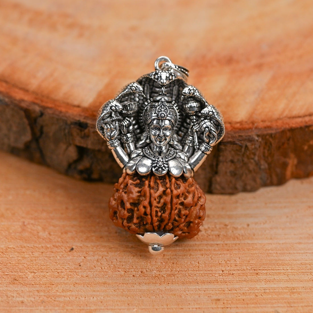 Vishnuji Pendant with 10 Mukhi Nepali Rudraksha