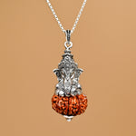 Ganeshji Pendant with 8 Mukhi Nepali Rudraksha