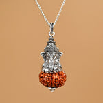 Ganeshji Pendant with 8 Mukhi Nepali Rudraksha