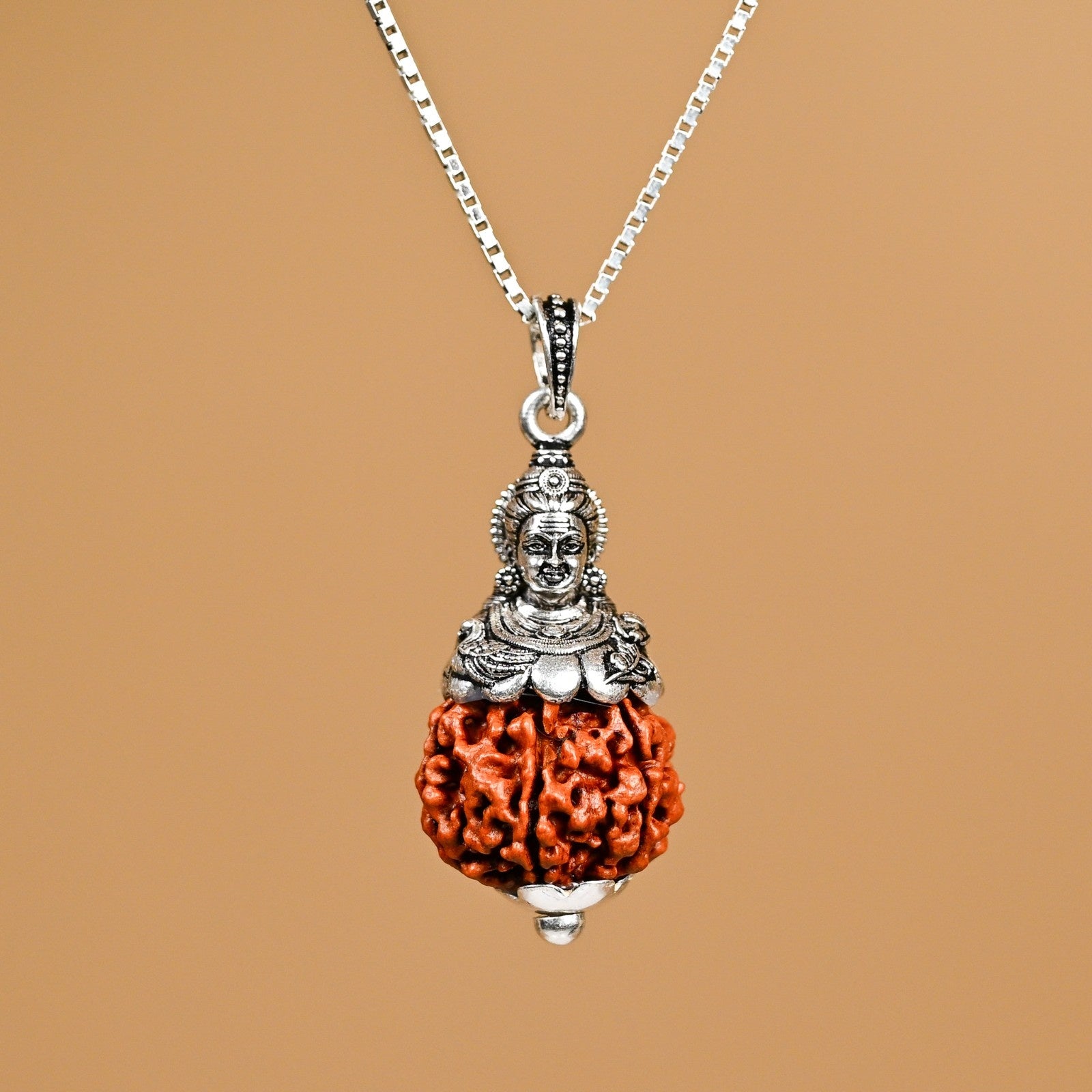 Kartikeya Pendant with 6 Mukhi Nepali Rudraksha
