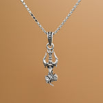 Trishul With Damaru Silver Pendant