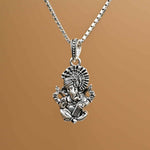 Ganesha silver pendant With Chain 
