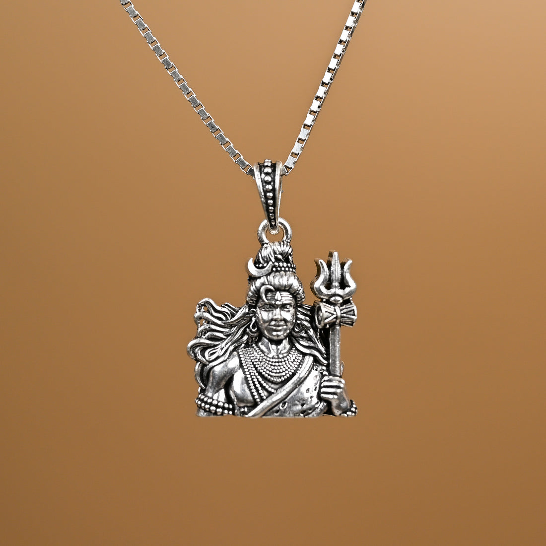 Mahadev Silver Pendent